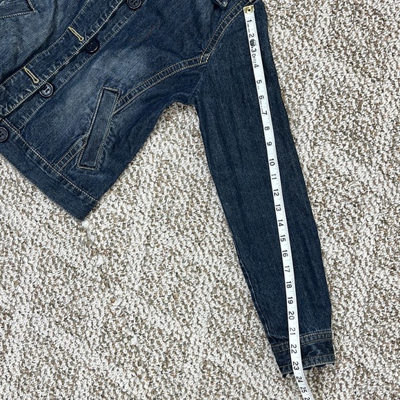 LIZ CLAIBORNE DENIM JEAN SCALLOPED JACKET SIZE SMALL - Picture 12 of 12